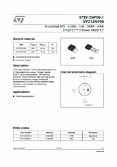 DataSheet STD12NF06 pdf